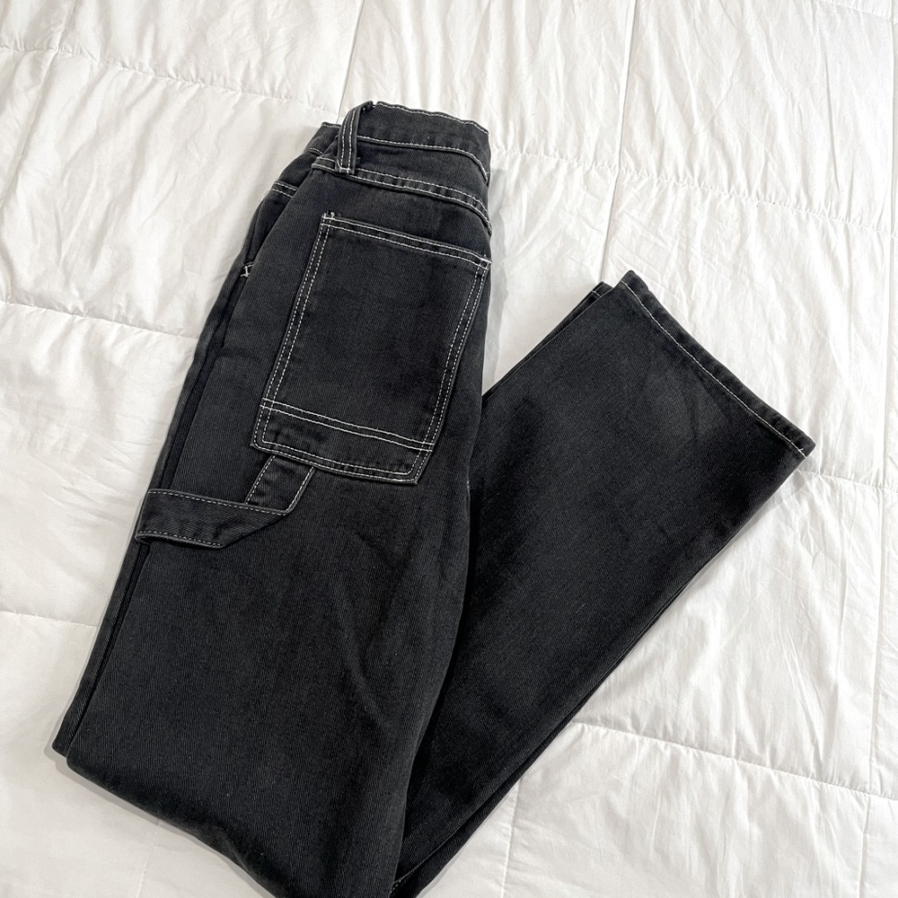 Miss Lola high waist black/grey pants.